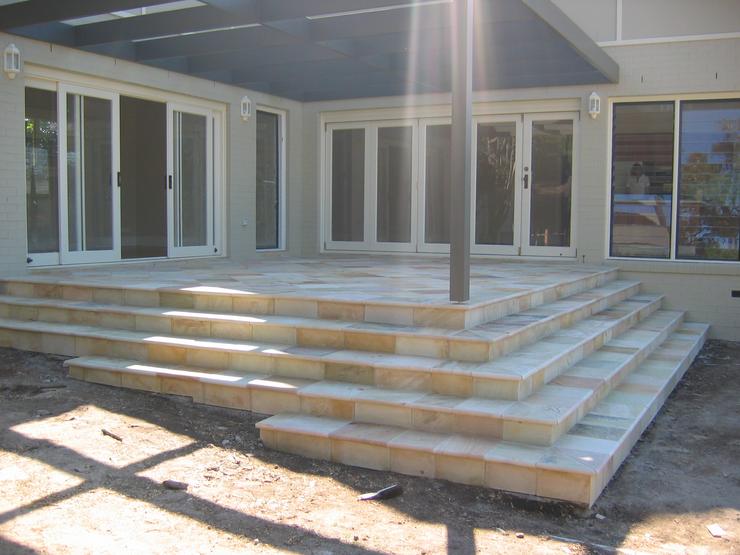 Outdoor tiled stairs Sydney